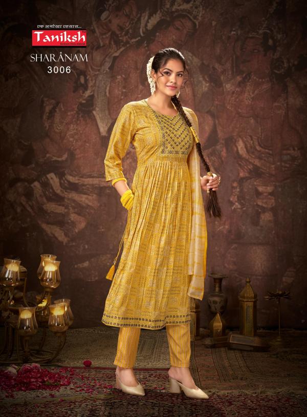 Taniksh Sharanam Vol 03 Kurti Bottom With Dupatta Collection